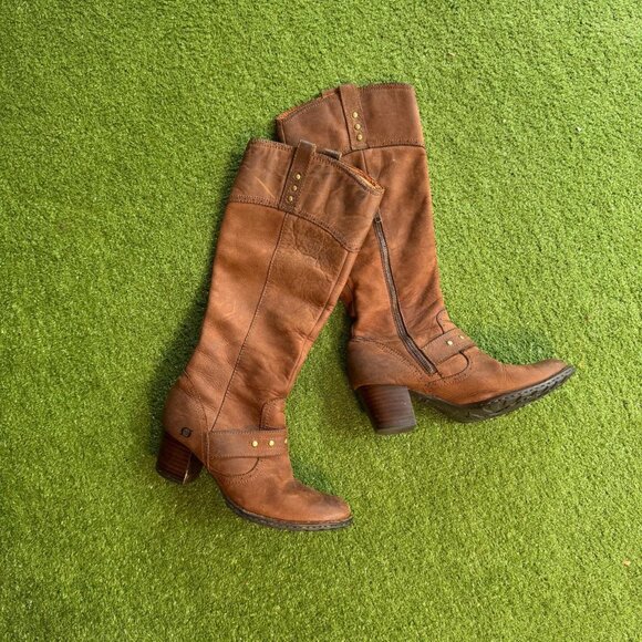 Rustic Rider Born Leather Boots - Picture 1 of 5